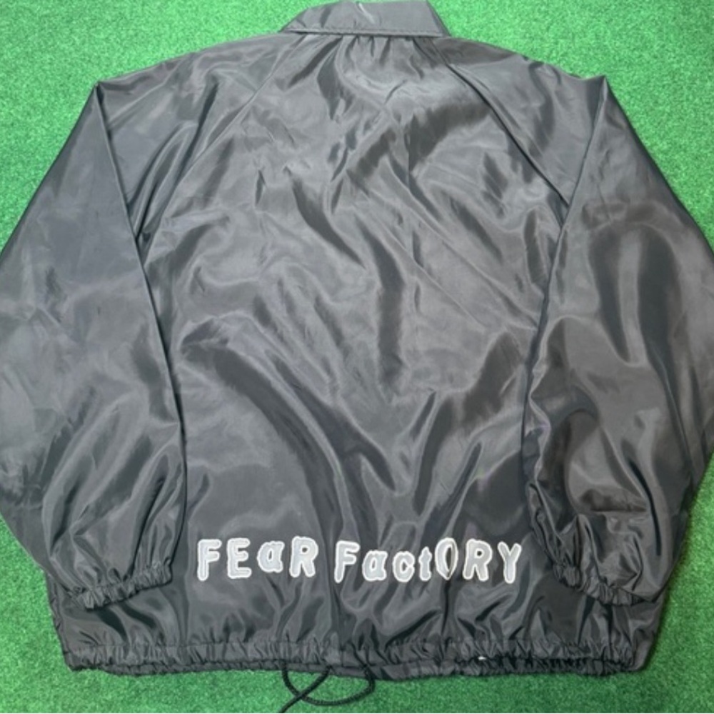 Vintage 90s Fear Factory Metal Band RARE Mens XL Windbreaker Jacket